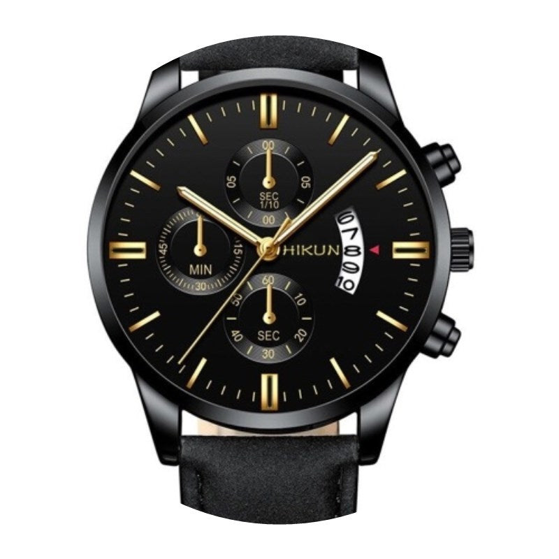 Men's Slim Quartz Watch – Solar-Powered Casual Wristwatch