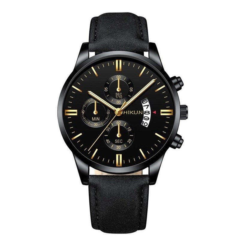 Men's Slim Quartz Watch – Solar-Powered Casual Wristwatch